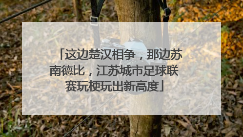 这边楚汉相争，那边苏南德比，江苏城市足球联赛玩梗玩出新高度