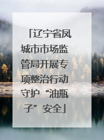 辽宁省凤城市市场监管局开展专项整治行动守护“油瓶子”安全