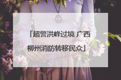 超警洪峰过境 广西柳州消防转移民众