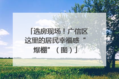 选房现场！广信区这里的居民幸福感“爆棚”（图）
