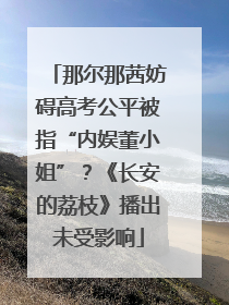 那尔那茜妨碍高考公平被指“内娱董小姐”？《长安的荔枝》播出未受影响
