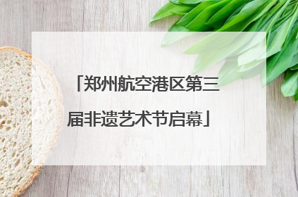 郑州航空港区第三届非遗艺术节启幕