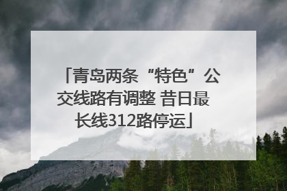 青岛两条“特色”公交线路有调整 昔日最长线312路停运