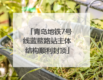 青岛地铁7号线蓝鳌路站主体结构顺利封顶