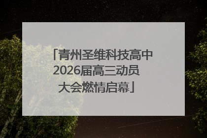 青州圣维科技高中2026届高三动员大会燃情启幕