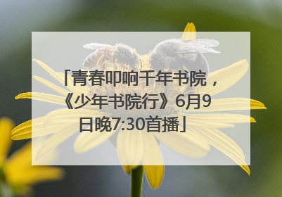 青春叩响千年书院，《少年书院行》6月9日晚7:30首播
