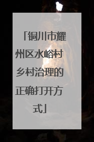 铜川市耀州区水峪村乡村治理的正确打开方式