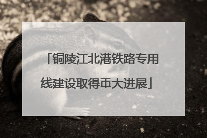 铜陵江北港铁路专用线建设取得重大进展