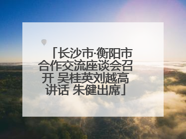 长沙市·衡阳市合作交流座谈会召开 吴桂英刘越高讲话 朱健出席