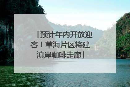 预计年内开放迎客！草海片区将建滇岸咖啡走廊