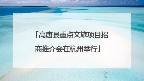 高唐县重点文旅项目招商推介会在杭州举行