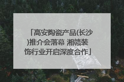 高安陶瓷产品(长沙)推介会落幕 湘赣装饰行业开启深度合作