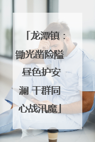 龙潭镇：锄光凿险隘 昼色护安澜 干群同心战汛魔