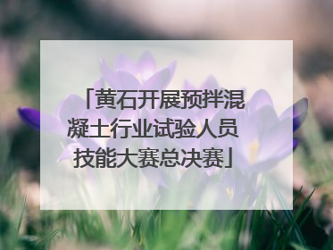 黄石开展预拌混凝土行业试验人员技能大赛总决赛