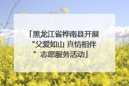 黑龙江省桦南县开展“父爱如山 真情相伴”志愿服务活动