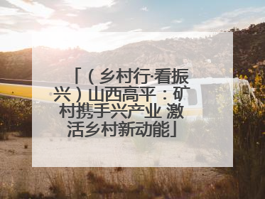 （乡村行·看振兴）山西高平：矿村携手兴产业 激活乡村新动能