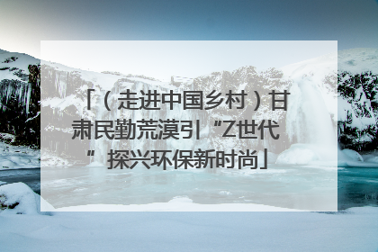 （走进中国乡村）甘肃民勤荒漠引“Z世代”探兴环保新时尚