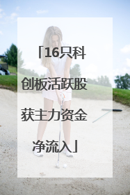 16只科创板活跃股获主力资金净流入