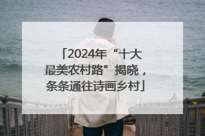 2024年“十大最美农村路”揭晓，条条通往诗画乡村