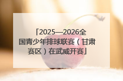 2025—2026全国青少年排球联赛(甘肃赛区)在武威开赛