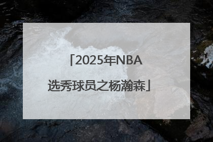 2025年NBA选秀球员之杨瀚森