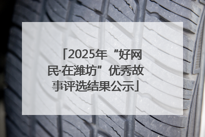 2025年“好网民·在潍坊”优秀故事评选结果公示