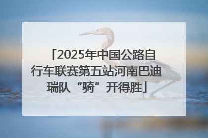 2025年中国公路自行车联赛第五站河南巴迪瑞队“骑”开得胜