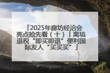 2025年廊坊经洽会亮点抢先看（十）丨离境退税“即买即退”便利国际友人“买买买”