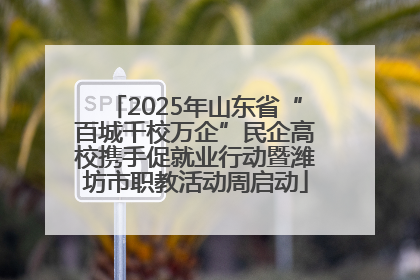 2025年山东省“百城千校万企”民企高校携手促就业行动暨潍坊市职教活动周启动