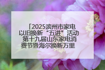 2025滨州市家电以旧换新“五进”活动 第十九届山东家电消费节暨海尔换新万里 行山东站全面启动