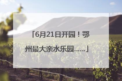 6月21日开园！鄂州最大亲水乐园……