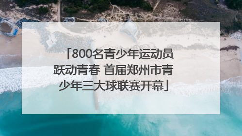 800名青少年运动员跃动青春 首届郑州市青少年三大球联赛开幕