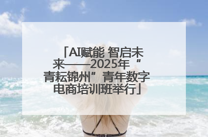 AI赋能 智启未来——2025年“青耘锦州”青年数字电商培训班举行