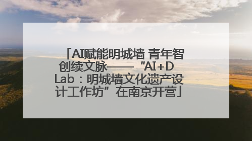 AI赋能明城墙 青年智创续文脉——“AI+D Lab：明城墙文化遗产设计工作坊”在南京开营